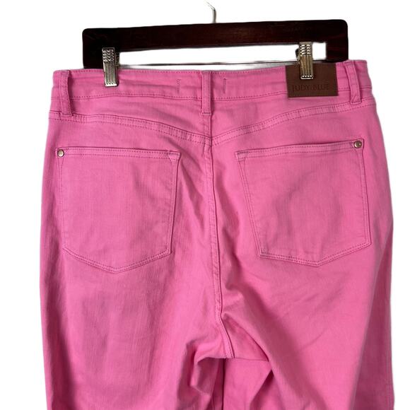 Judy Blue Pink High Rise Cropped Wide Leg Jeans Size 31 - Picture 9 of 9